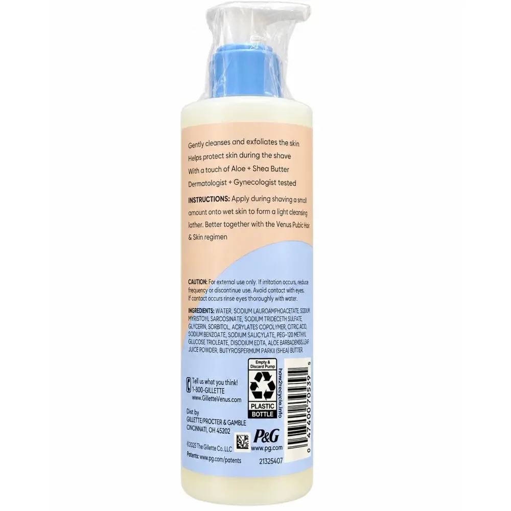 Gillette Venus Pubic Hair & Skin Smoothing Cleanser + Shave Gel 6.42 oz NEW